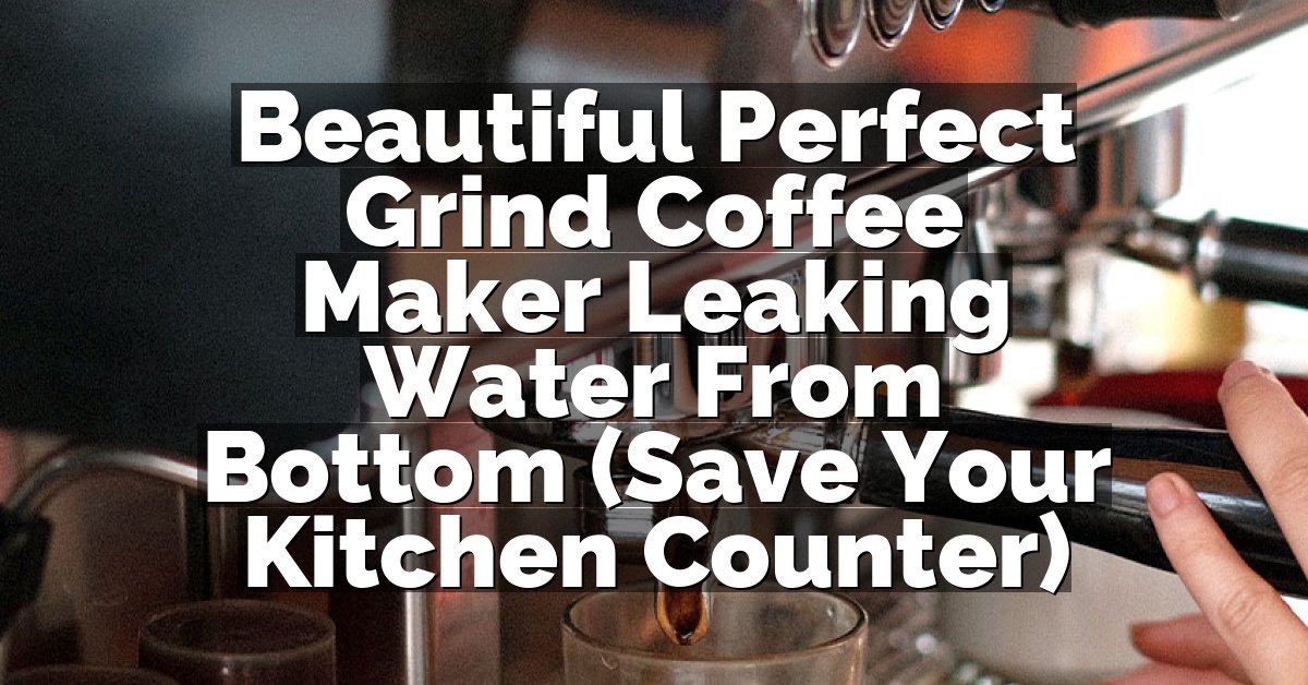 Beautiful Perfect Grind Coffee Maker Leaking Water From Bottom (Save Your Kitchen Counter)