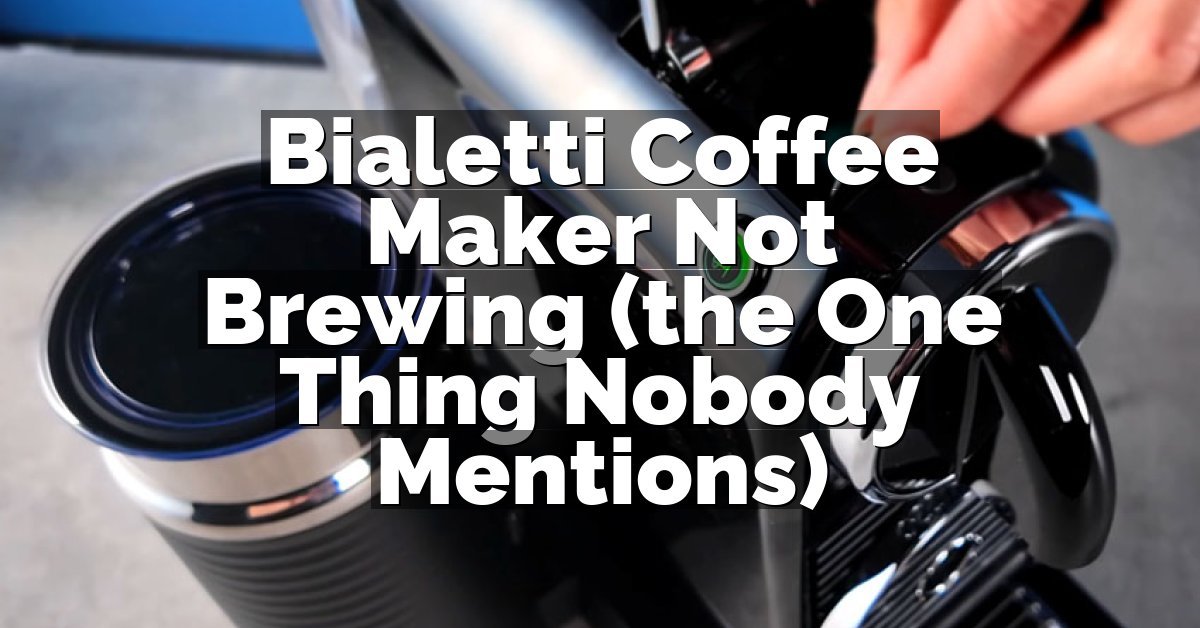 Bialetti Coffee Maker Not Brewing (the One Thing Nobody Mentions)