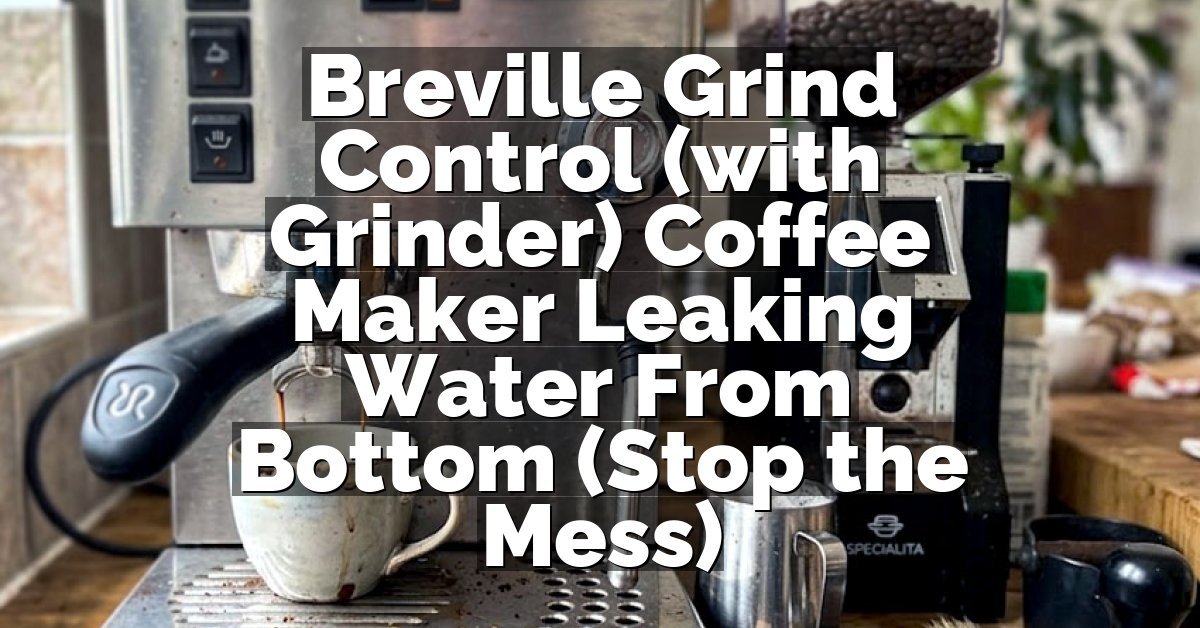 Breville Grind Control (with Grinder) Coffee Maker Leaking Water From Bottom (Stop the Mess)