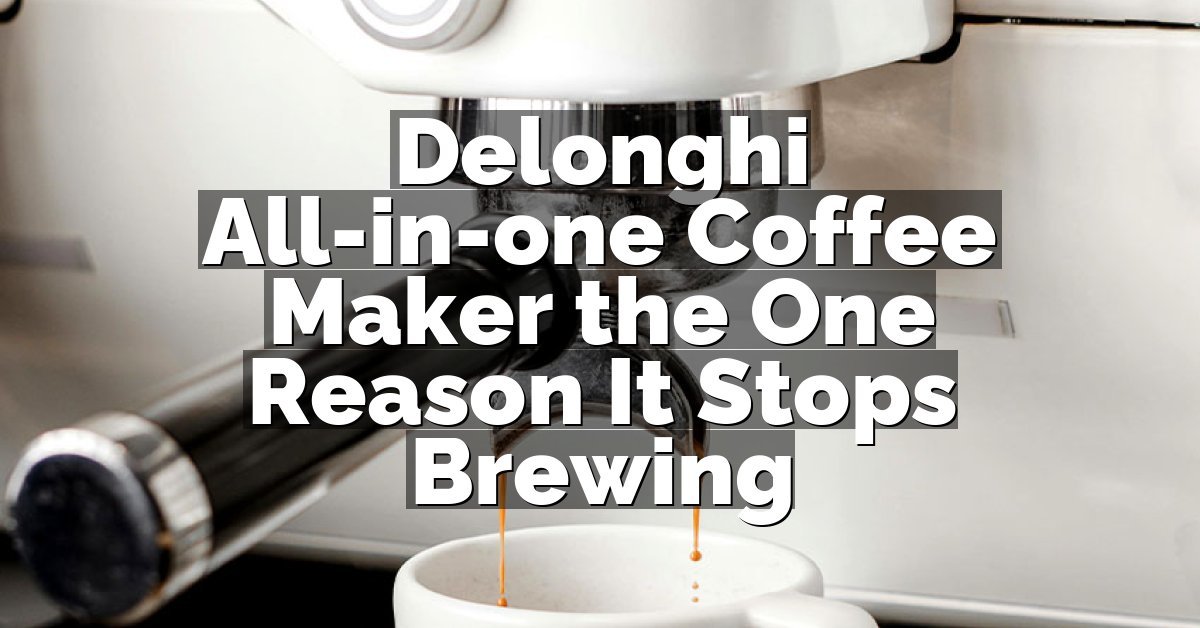 Delonghi All-in-one Coffee Maker the One Reason It Stops Brewing