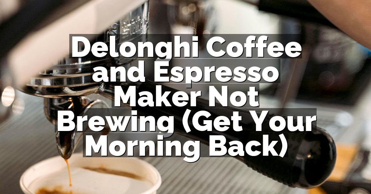 Delonghi Coffee and Espresso Maker Not Brewing (Get Your Morning Back)