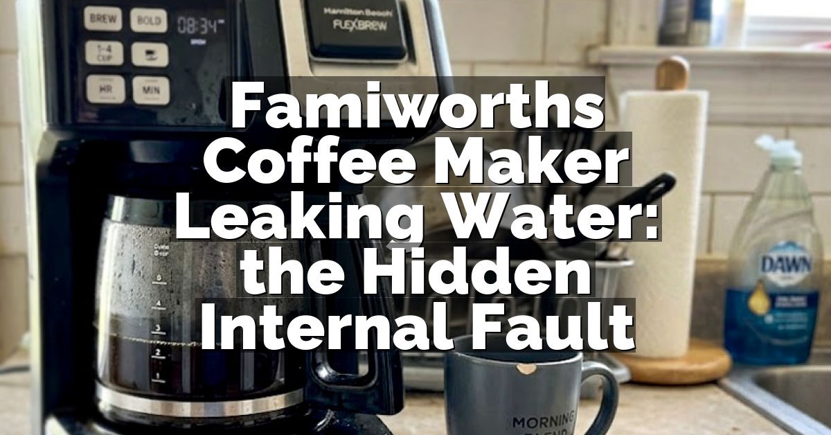 Famiworths Coffee Maker Leaking Water: the Hidden Internal Fault
