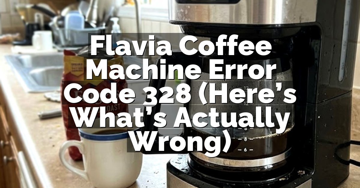 Flavia Coffee Machine Error Code 328 (Here’s What’s Actually Wrong)