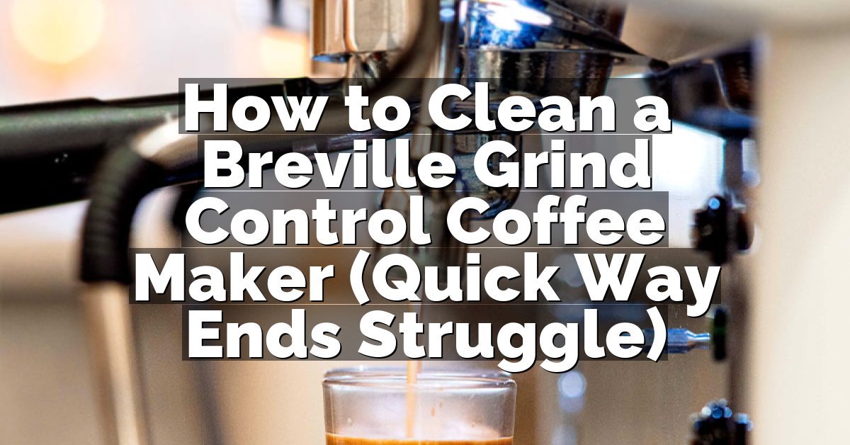 How to Clean a Breville Grind Control Coffee Maker (Quick Way Ends Struggle)