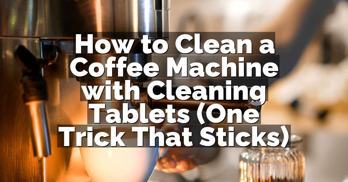 How to Clean a Coffee Machine with Cleaning Tablets (One Trick That Sticks)