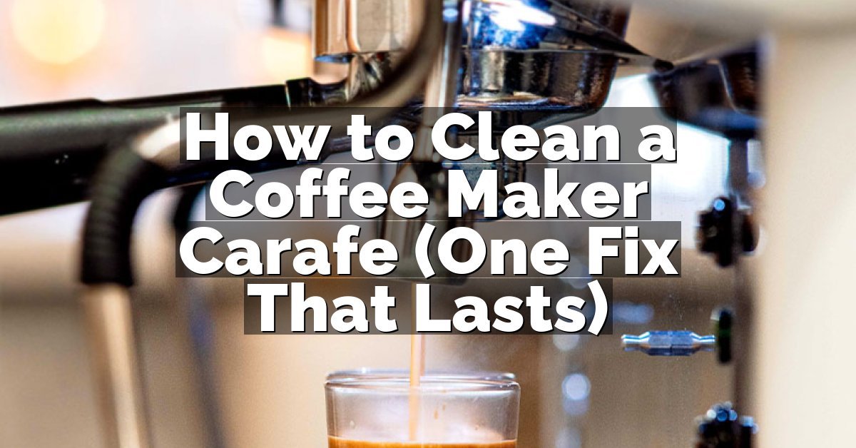 How to Clean a Coffee Maker Carafe (One Fix That Lasts)