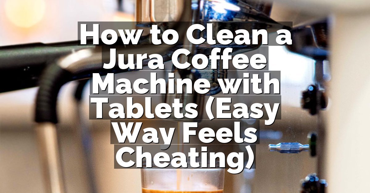 How to Clean a Jura Coffee Machine with Tablets (Easy Way Feels Cheating)