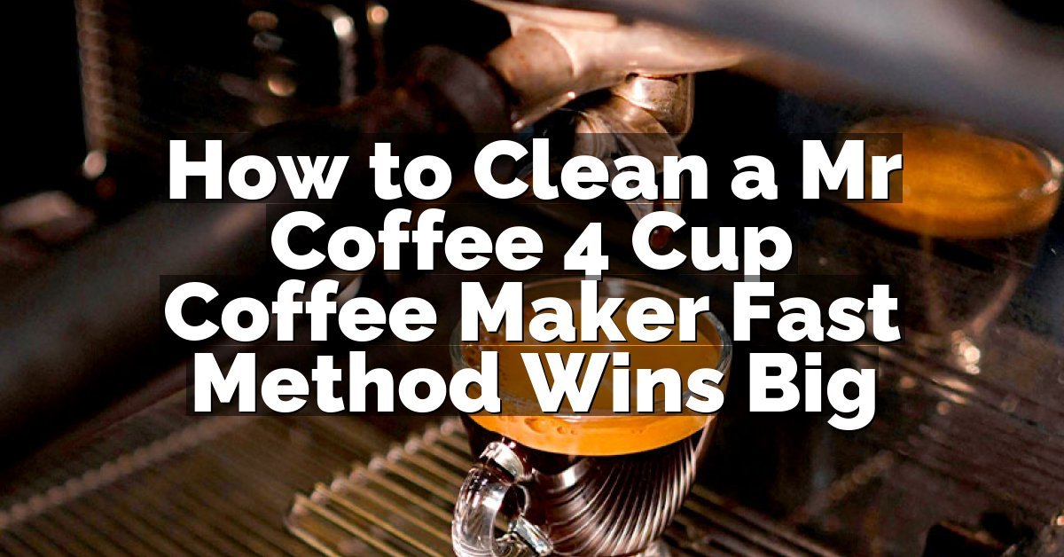 How to Clean a Mr Coffee 4 Cup Coffee Maker Fast Method Wins Big