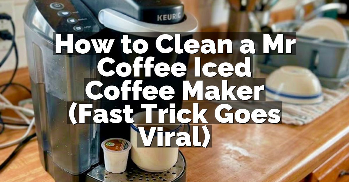 How to Clean a Mr Coffee Iced Coffee Maker (Fast Trick Goes Viral)