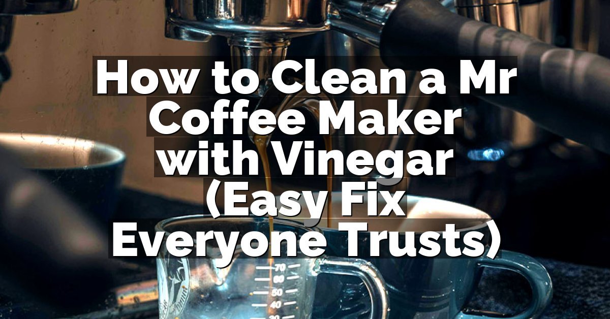 How to Clean a Mr Coffee Maker with Vinegar (Easy Fix Everyone Trusts)