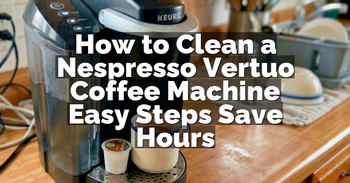 How to Clean a Nespresso Vertuo Coffee Machine Easy Steps Save Hours
