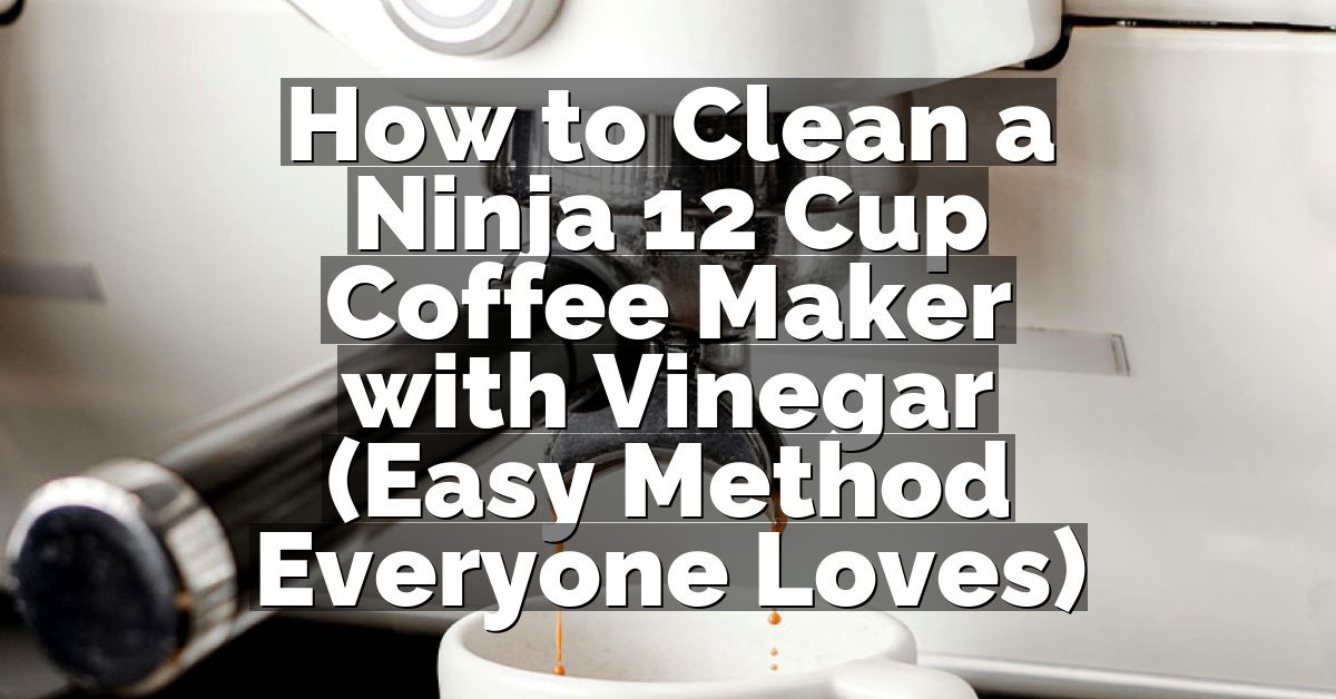 How to Clean a Ninja 12 Cup Coffee Maker with Vinegar (Easy Method Everyone Loves)