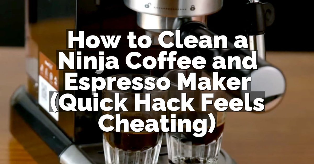 How to Clean a Ninja Coffee and Espresso Maker (Quick Hack Feels Cheating)