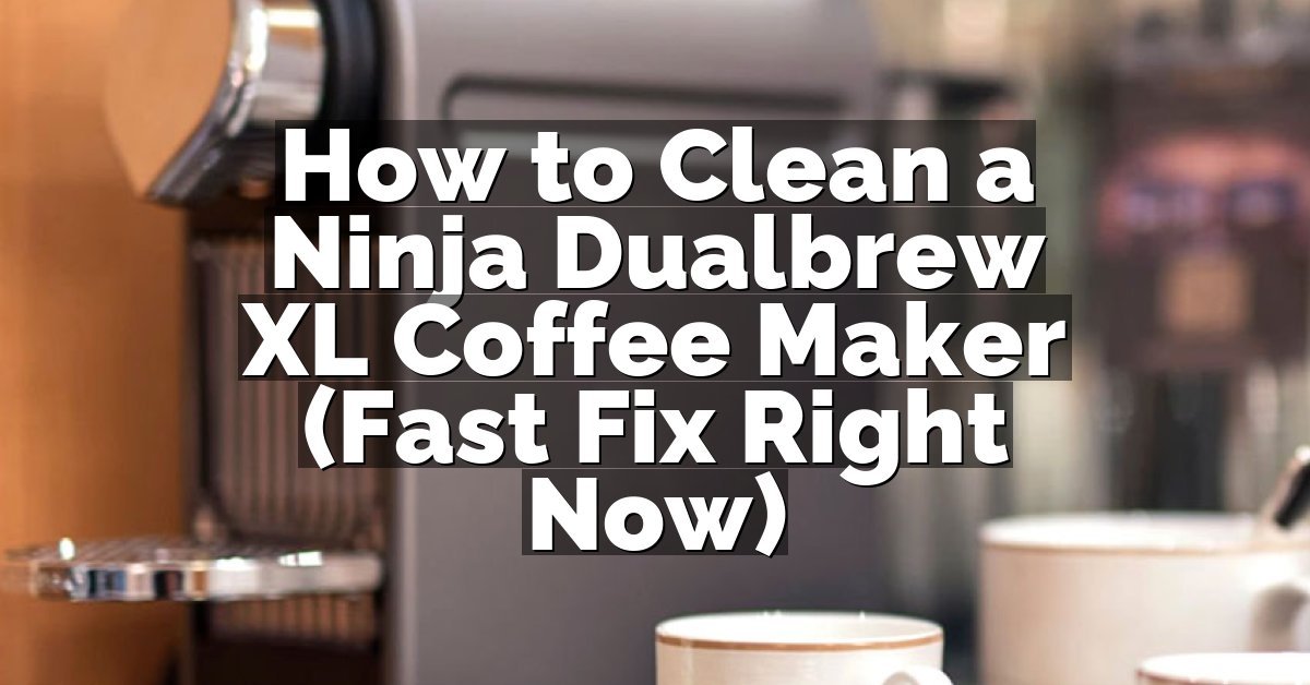 How to Clean a Ninja Dualbrew XL Coffee Maker (Fast Fix Right Now)