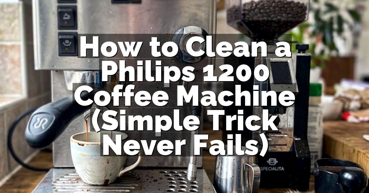How to Clean a Philips 1200 Coffee Machine (Simple Trick Never Fails)