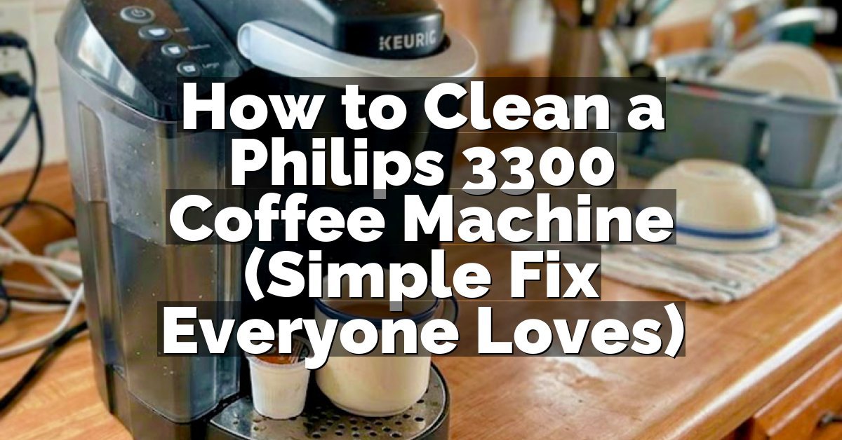 How to Clean a Philips 3300 Coffee Machine (Simple Fix Everyone Loves)