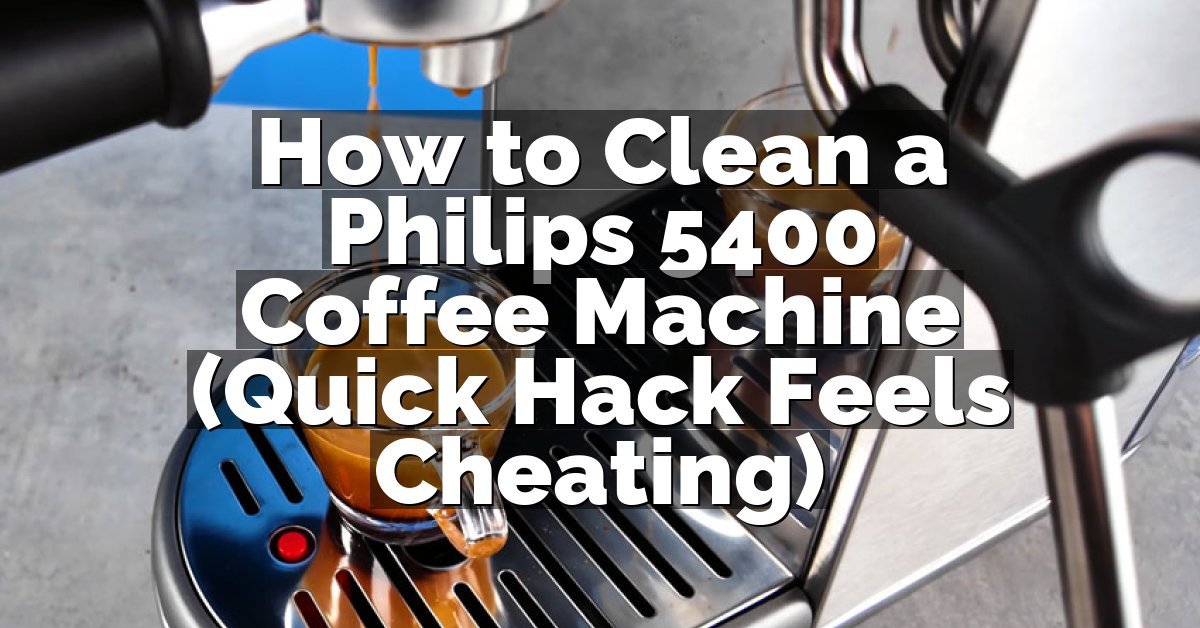 How to Clean a Philips 5400 Coffee Machine (Quick Hack Feels Cheating)