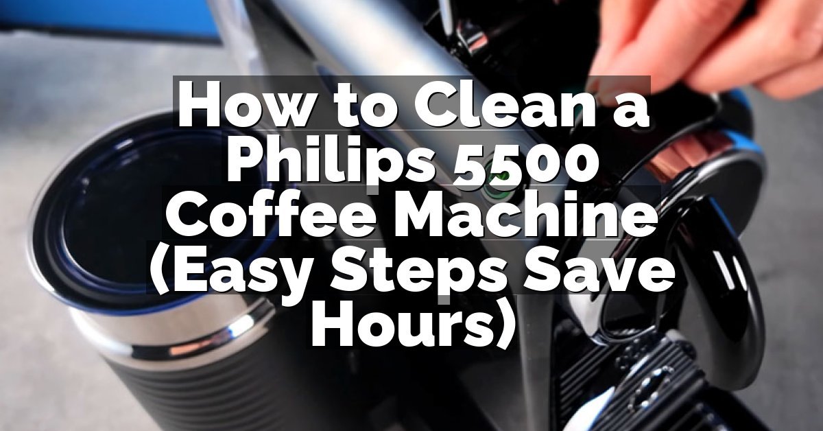 How to Clean a Philips 5500 Coffee Machine (Easy Steps Save Hours)