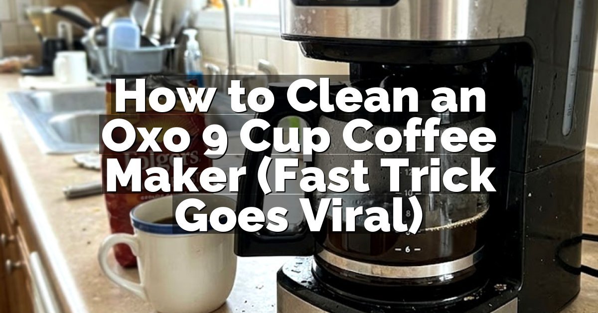 How to Clean an Oxo 9 Cup Coffee Maker (Fast Trick Goes Viral)