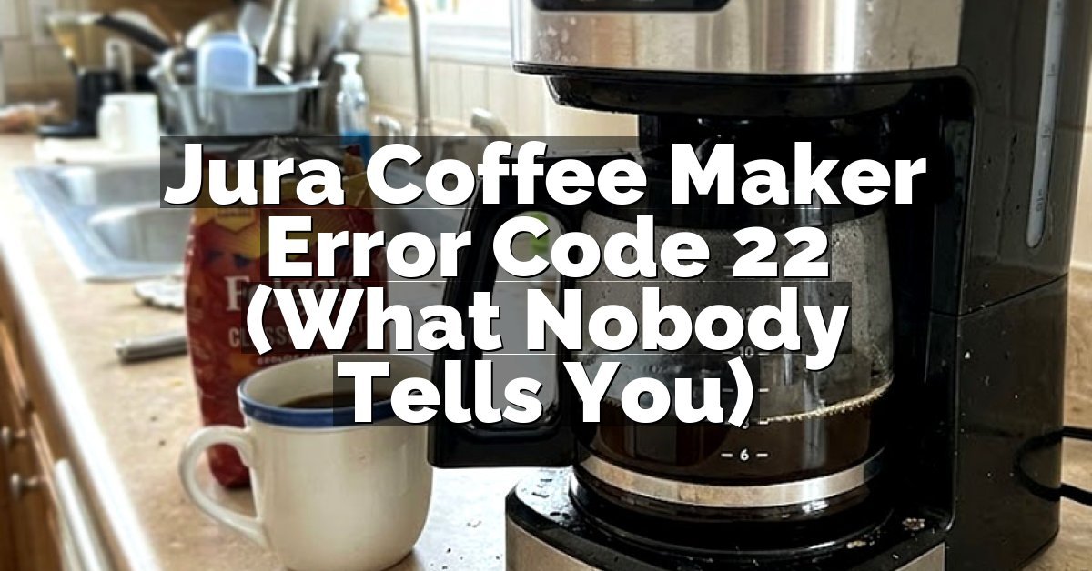 Jura Coffee Maker Error Code 22 (What Nobody Tells You)
