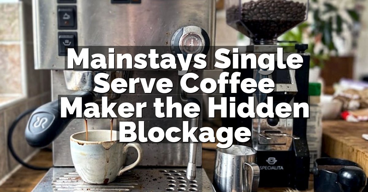 Mainstays Single Serve Coffee Maker the Hidden Blockage