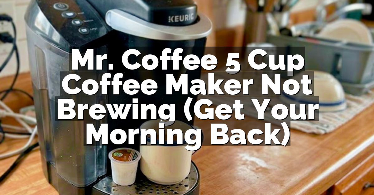 Mr. Coffee 5 Cup Coffee Maker Not Brewing (Get Your Morning Back)