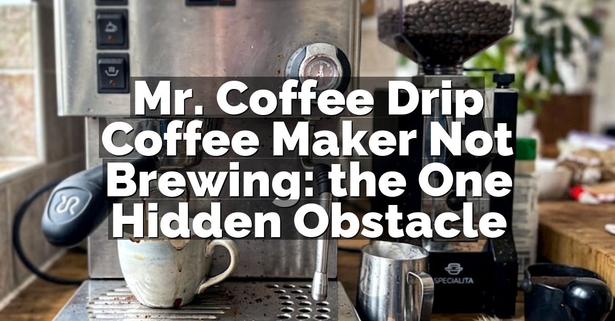 Mr. Coffee Drip Coffee Maker Not Brewing: the One Hidden Obstacle