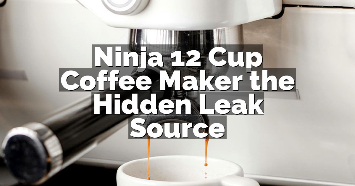 Ninja 12 Cup Coffee Maker the Hidden Leak Source