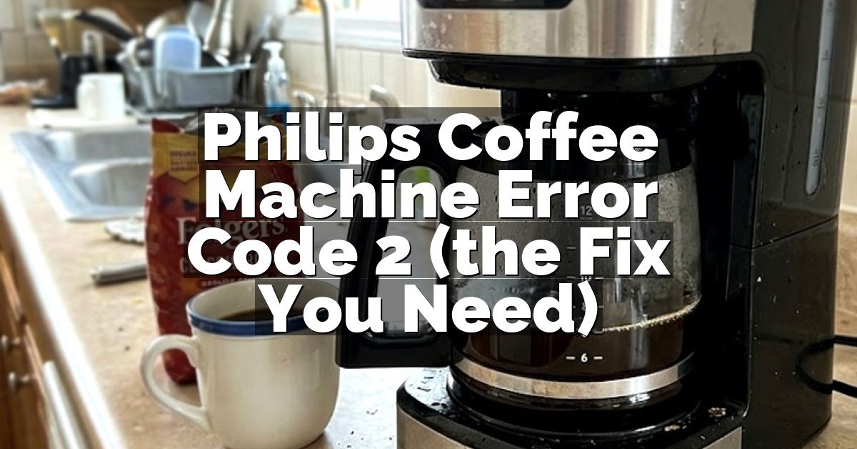 Philips Coffee Machine Error Code 2 (the Fix You Need)