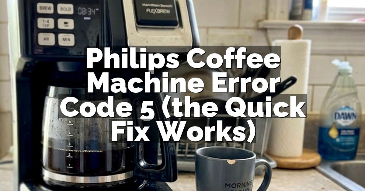 Philips Coffee Machine Error Code 5 (the Quick Fix Works)