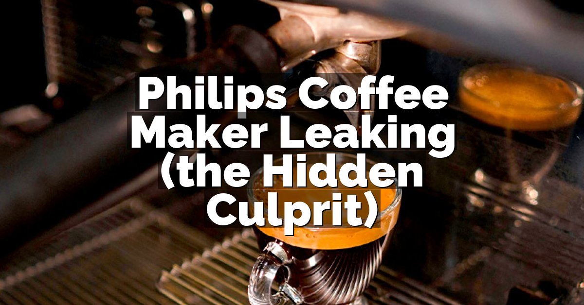 Philips Coffee Maker Leaking (the Hidden Culprit)